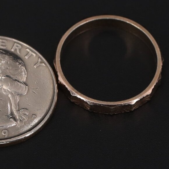 Authentic MILOR Wedding Band Ring 14K Gold /Sterling Silver 925 Band Ring ITALY - Picture 4 of 5